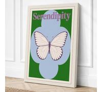 Serendipity Butterfly Canvas Wall Art Print 18x12 Inch (46 x 30 cm)