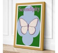 Serendipity Butterfly Canvas Wall Art Print 18x12 Inch (46 x 30 cm)