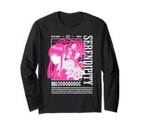 Serendipity Manga Pink Floral Art Long Sleeve T-Shirt