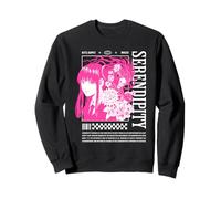 Serendipity Manga Pink Floral Art Sweatshirt