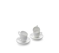 'Serendipity' Set of 4 Tea Cups & Saucers Royal Worcester White One Size
