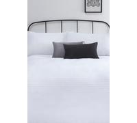 Serene 'Amalfi' Pin Tuck Duvet Cover Set in White | Size: Super King Serene White Super King