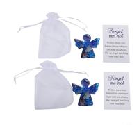 Serene Angel Ornament Featuring Forget Me Not Details for Memorial Display, Emotional Healing, and Thoughtful Presence (2)
