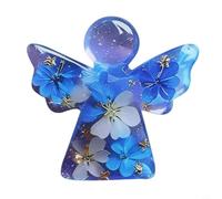 Serene Angel Ornament Featuring Forget Me Not Details for Memorial Display, Emotional Healing, and Thoughtful Presence (1)