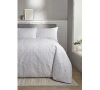 Serene Avery Stripe Duvet Cover Set - White White
