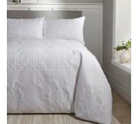 Serene Avery Stripe Pinsonic Soft Touch White Duvet Cover Set