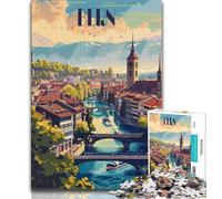 Serene Bern Cityscape 1000 Pieces Jigsaw Puzzles for Adults And Teens,Stress Reliever Difficult Challenge Deal As Gifts for The Whole Family 75x50cm