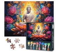 Serene Buddhist Monastery Landscape - 1000 Piece Jigsaw Puzzle For Adults -Challenging Puzzle Perfect for Game Nights - Finished Size is 70 * 50cm
