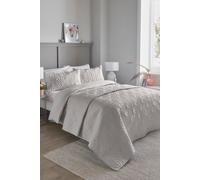 'Cavali' Pinsonic Microfibre Duvet Cover Set Serene Silver Single