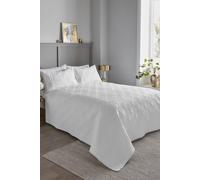 Dreams & Drapes CVAWEKHUPO Polyester Serene Cavali Pinsonic Bedspread, White, 200cm x 230cm