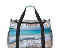 Serene Coastal Print Weekender Bag,Gym Bag with,Carry On Luggage Overnight Weekend Bag, Holdall Handbag & Shoulder Bag for Travel Fitness