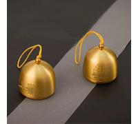 Serene Copper Wind Chime - Deep Tone Bell Decor for Outdoor & Indoor Spaces, Weather-Resistant Gold-Tone Design with Gentle Melody, 3.8 cm
