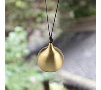 Serene Copper Wind Chime for Outdoor and Indoor Use, Deep Tone Relaxation Bell Decor with Weather-Resistant Gold Finish, 3.8 cm