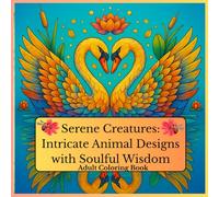 Serene Creatures: Intricate Animal Designs with Soulful Wisdom: “Relax, Reflect, and Awaken Your Inner Strength and Joy”