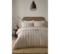 Serene 'Crinkle Wave' Textured Duvet Cover Set in Natural | Size: Super King Serene Natural Super King