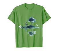 Serene Cycling Landscape Design Nature T-Shirt, Men, Grass Green, 3X-Large