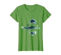 Serene Cycling Landscape Design Nature T-Shirt, Women, Grass Green, 3X-Large