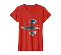 Serene Cycling Landscape Design Nature T-Shirt, Women, Red, 3X-Large