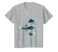 Serene Cycling Landscape Design Nature T-Shirt, Youth, Heather Grey, Small