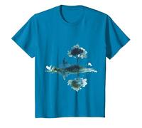 Serene Cycling Landscape Design Nature T-Shirt, Youth, Sapphire Blue, Small