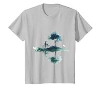 Serene Cycling Landscape Design Nature T-Shirt, Youth, Silver Grey, 4T