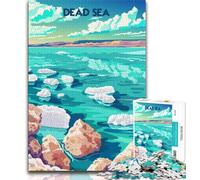 Serene Dead Sea Jigsaw Puzzles for Adults 1000 Piece,Challenging Game Toys Every Piece Is Unique - Challenging Family Fun Game 38x26cm