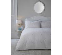 Serene Decorative Heart Duvet Cover Set - Duck Egg Duck Egg