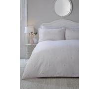 Serene 'Decorative Heart' Soft Touch Duvet Cover Set in Light Pink | Size: Super King Serene Light Pink Super King