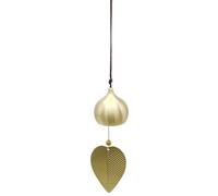 Serene Deep Tone Copper Wind Chime, 8 x 5 x 5 cm, Gold, Chapel Bell Design for Outdoor or Indoor Home Decor, Weather-Resistant Metal Construction with Soothing Melodic Sound