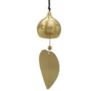 Serene Deep Tone Copper Wind Chime, 8 x 5 x 5 cm, Gold, for Outdoor and Indoor Use, Weather-Resistant, Elegant Chapel Bell Design