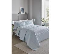 Serene - Duck Egg Blue Floral Embroidery Duvet Cover - King Bedding Size (230 x 220cm) - Luxury Bedding - Soft Touch - Pinsonic/Ultrasonic Pattern - Duck Egg Blue Embossed Duvet - Cavili Collection