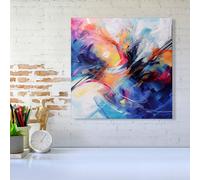 Serene Explosion: Calm Amidst Colours Canvas Warren Reed - Designer Multi w10_inch_x_h10_inch