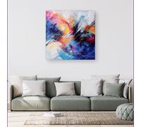 Serene Explosion: Calm Amidst Colours Canvas Warren Reed - Designer Multi w40_inch_x_h40_inch