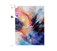 Serene Explosion: Calm Amidst Colours Jigsaw Puzzle Warren Reed - Designer Multi 1000 Piece