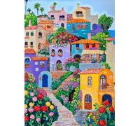 Serene Fishing Village Jigsaw Puzzles for Adults 1000 Jigsaws | Large Poster Included, Back Letters Hints/A-D Sections, Dust-Free, Finished Size 70×50cm, Family Indoor Activity