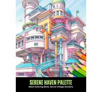 Serene Haven Palette: Adult Coloring Book, Secret Village Gardens, 50 pages, 8.5 x 11 inches