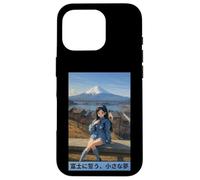 Serene Japanese Girl Mount Fuji Tranquil Scene Case for iPhone 16 Pro