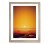 Serene Japanese Sunset Vol.1 Framed Print | A2 Oak Framed Wall Art | Ready to Hang | Asian Landscape Picture | Living Room Bedroom Lounge Office