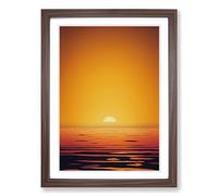 Serene Japanese Sunset Vol.1 Framed Print | A2 Walnut Framed Wall Art | Ready to Hang | Asian Landscape Picture | Living Room Bedroom Lounge Office