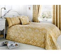 Serene - Jasmine - Easy Care Quilted Bedspread - 240x220cm | Champagne Gold
