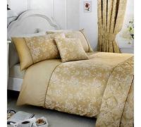 Serene Jasmine Floral Weave Cotton Rich Duvet Cover Set, Champagne, Single W135cm x L200cm (Duvet Cover), W50cm x L75cm (Pillow Case)