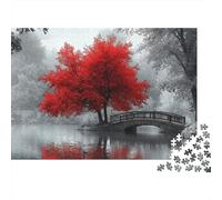 Serene Lakeside Bridge Scenery 1000 Piece Jigsaw Puzzle for Adults Paper Landscape Brain Teaser Educational Home Decor 70x50cm/1000pcs