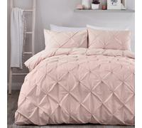 Serene Lara Luxury Rose Pink Ruched Duvet Cover Set