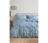 Serene 'Lara' Luxury Ruched Duvet Cover Set in Blue | Size: Double Serene Blue Double