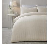 Serene - Lindly Collection: Natural Waffle Duvet Cover in Cream (200x200cm) - Soft Touch, Luxury Grid Pattern, Square Puckered