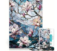Serene Magnolias Jigsaw Puzzles for Adults 1000 Pieces Clear Logic Toy Quiet Hobby Perfect Cut Stylish Gift (38x26cm)