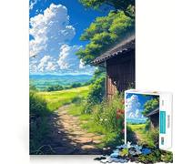 Serene Meadow View Jigsaw Puzzles for Teenagers 1000 Pieces Wise Think Toy Leisure Fun Clear Cut Wall Art Decor (38x26cm)