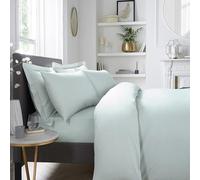 Serene - Mint Green Fitted Sheet - 32cm Deep - Super King (200 x 180cm) - Soft Polycotton - Elastic Corners - Washable Green Bed Sheets