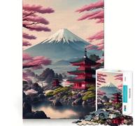 Serene Mount Fuji 1000 Piece Jigsaw Puzzles for Adults Mind Skill Toy Casual Relax Design Assembly Art Collection Piece (50x75cm)