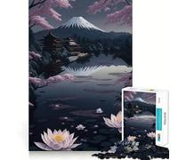 Serene Mount Fuji 1000 Piece Jigsaw Puzzles for Adults Teenagers Recall Boost Calm Escape Smooth Cut Heartfelt Gift (50x75cm)